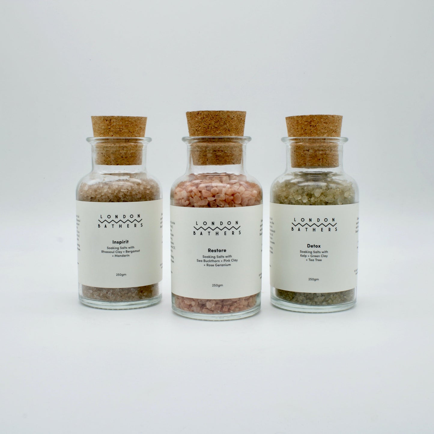 Soaking Bath Salts in Glass Bottles with Cork Stoppers
