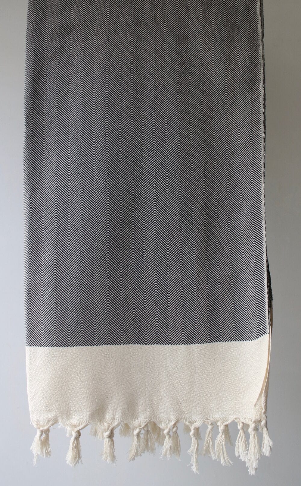 Turkish Peshtemal Bath Towel - Black Chevron