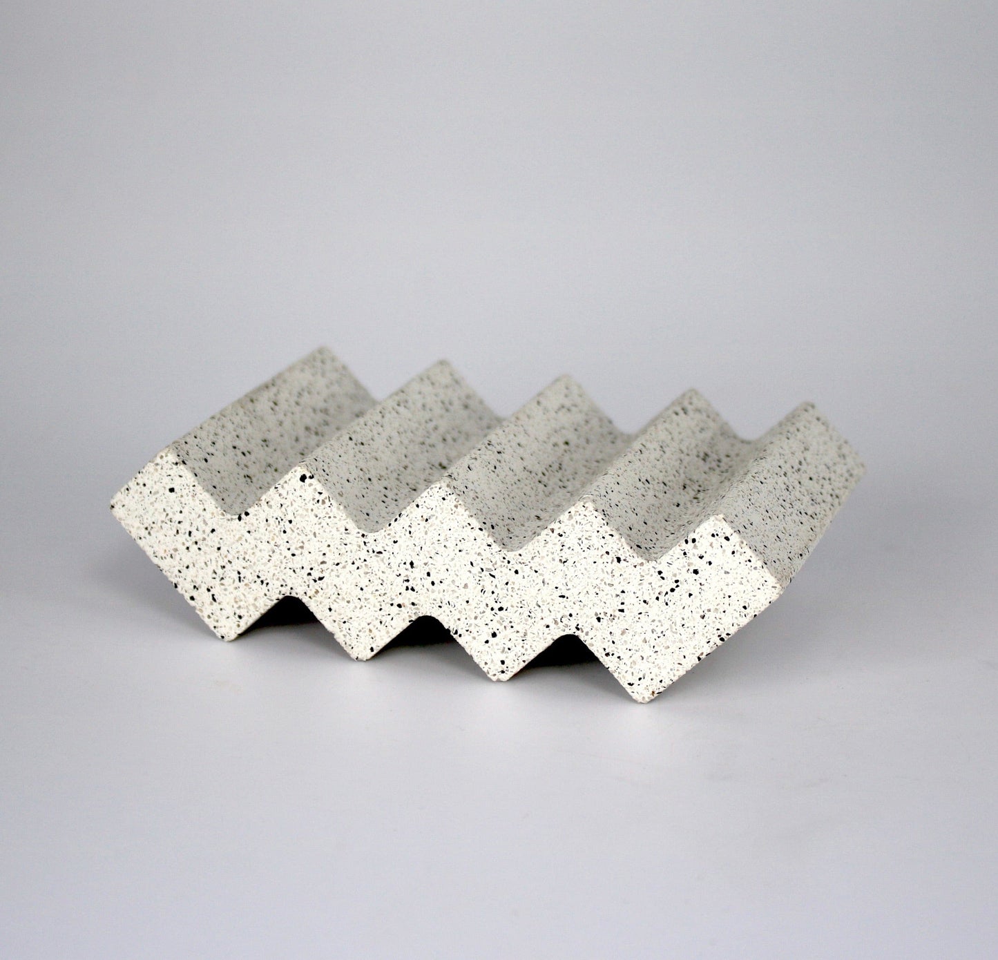Hand Made ZigZag Concrete Soap Dish