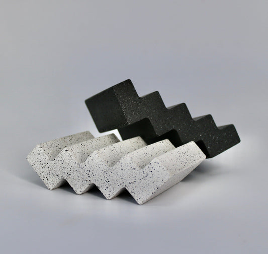 Hand Made ZigZag Concrete Soap Dish
