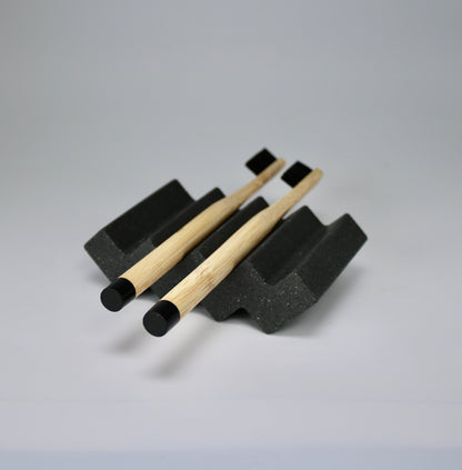 Black ZigZag Dish + Bar Soap